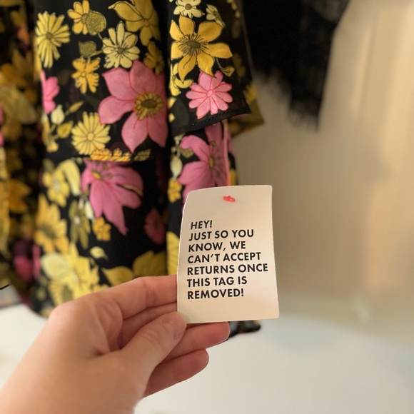 ASOS Design Soft Mini Skater Dress in Pink Floral Print w/ Eyelash Lace Sz 6 NWT - Picture 7 of 10